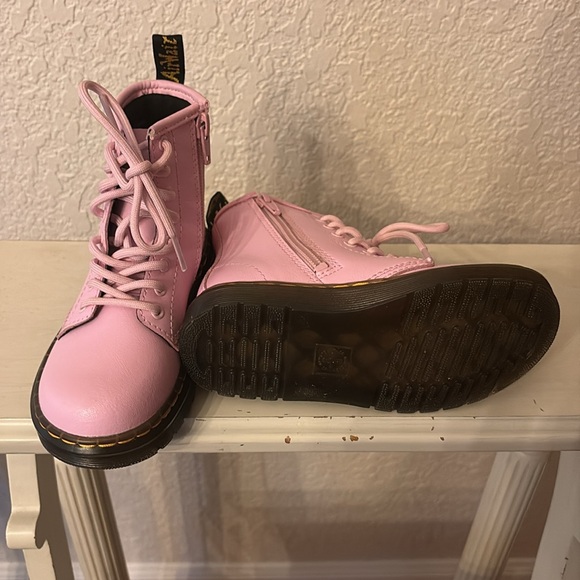 Doc Martens Pink Lace-Up Boots (Girls) - Picture 5 of 5